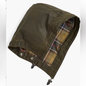 Barbour Waxed Cotton Hood in Olive
